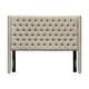preview thumbnail 4 of 11, Madison Park Amelia Upholstered Wingback Headboard with Button Tufting & Nailhead Trim