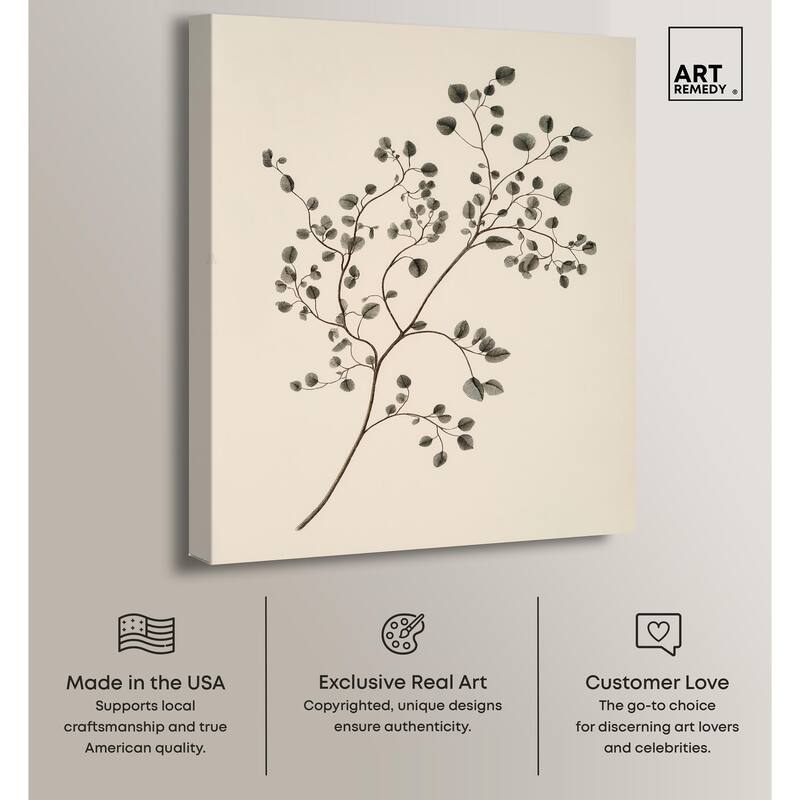 Bilberry Branch Canvas by Art Remedy, Gallery Wrapped