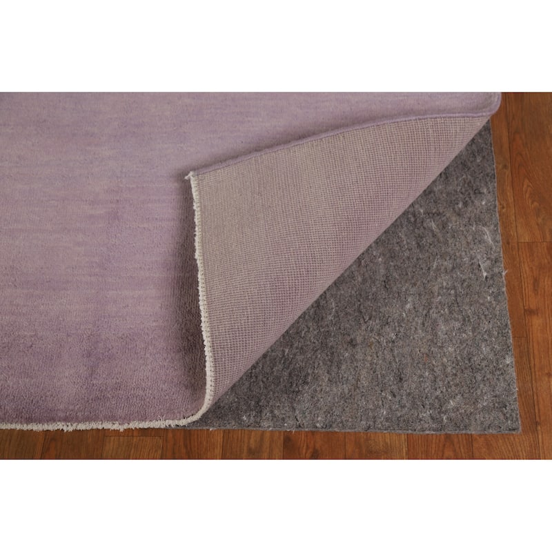 Hand Knotted Oriental 100% Wool Carpet Modern Solid Purples Gabbeh Area Rug - 12' 2'' X 9' 1''