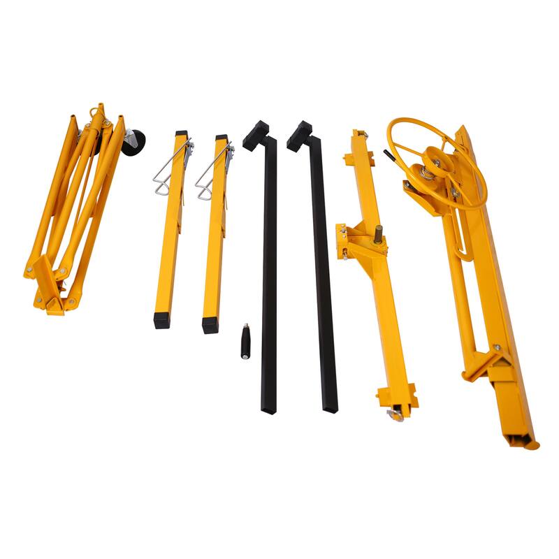 4' x 16' Drywall Panel Lift, Lockable Rolling Caster Ceiling Lift,150Lbs
