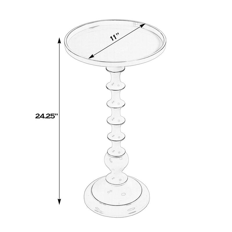 Mia 11 in. W Round Metal Side Table