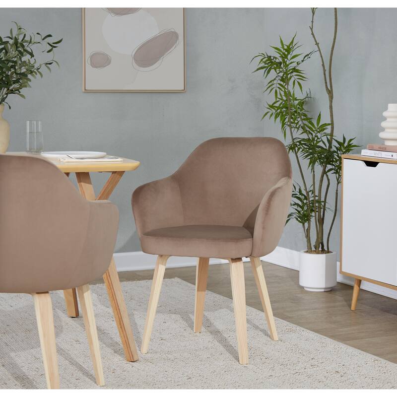 Porch & Den Beckett Dining Chair with Bent Wood Legs (Set of 2)