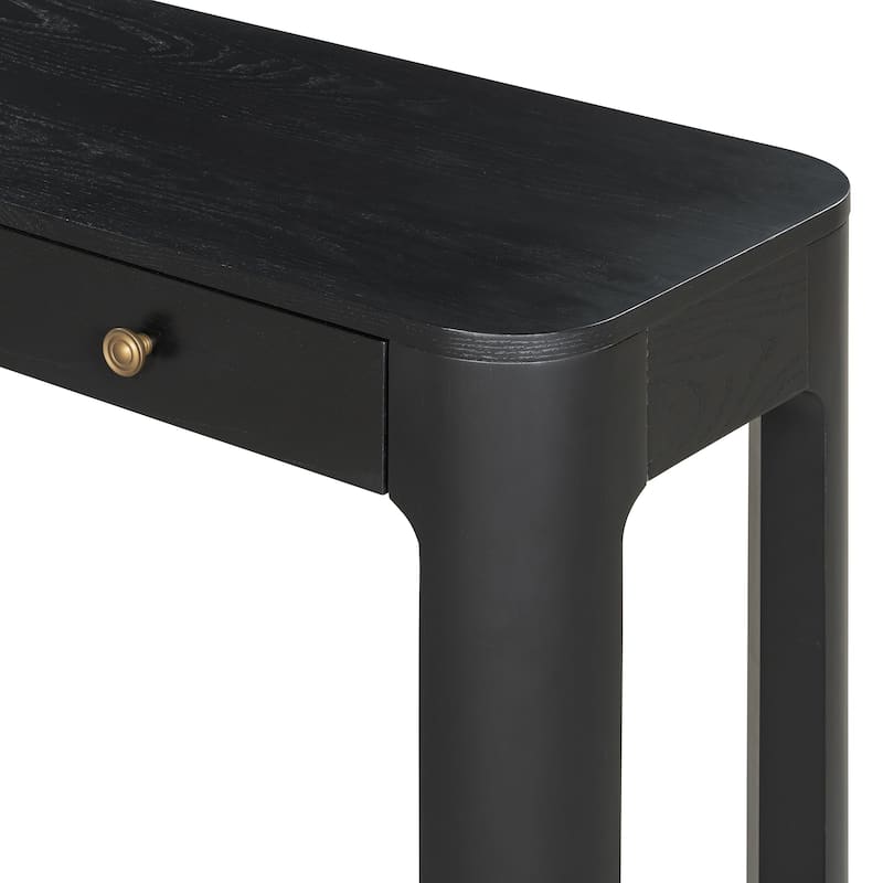 Curved Corners Console Table Entryway Table with 3 Drawers