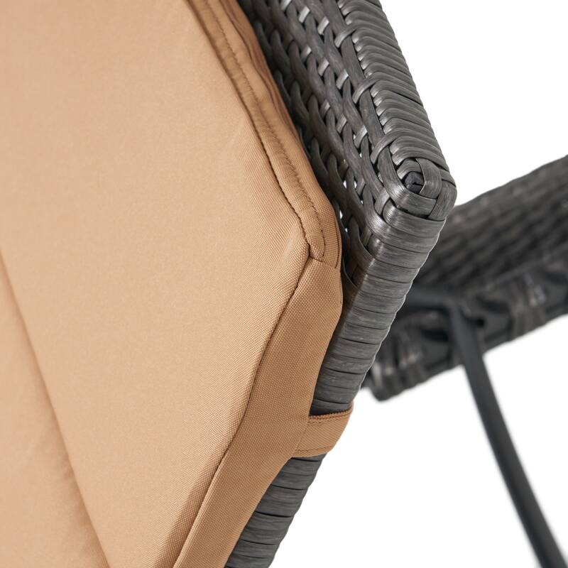 Salem Outdoor Wicker Adjustable Chaise Lounge with Cushion by Christopher Knight Home