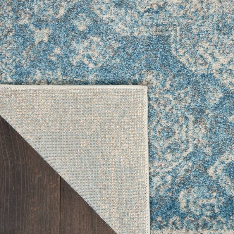 Power Loomed Distressed Geometric Modern Stain Resistant Area Rug - 120' X '96' X '0.5