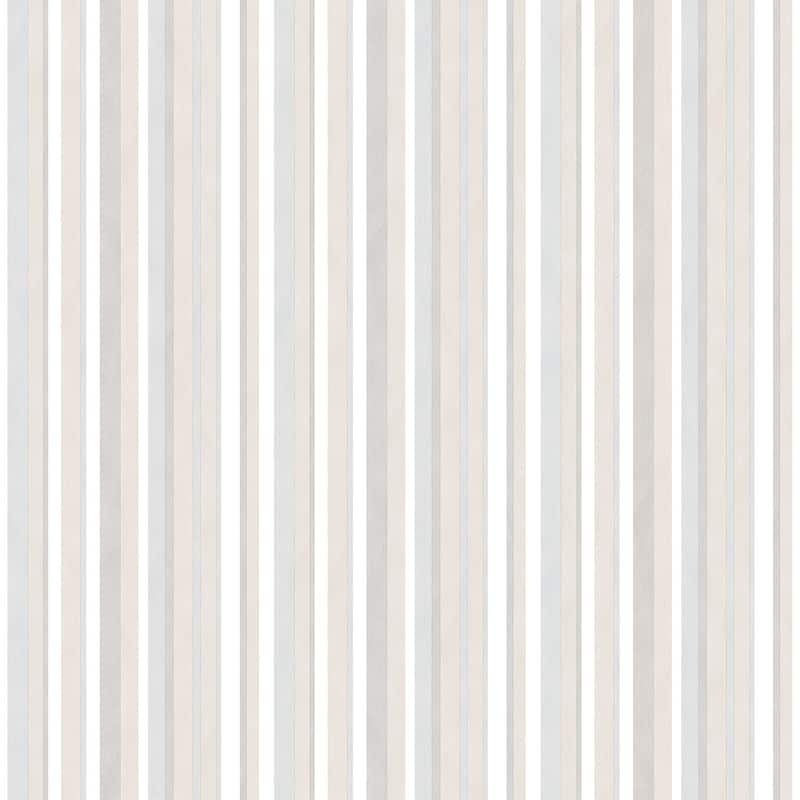 Galerie Wallcoverings Just 4 Kids 2 Multi-Color Stripe Non-woven Matte Wallpaper Roll - 33 feet x 21 inches - Grey