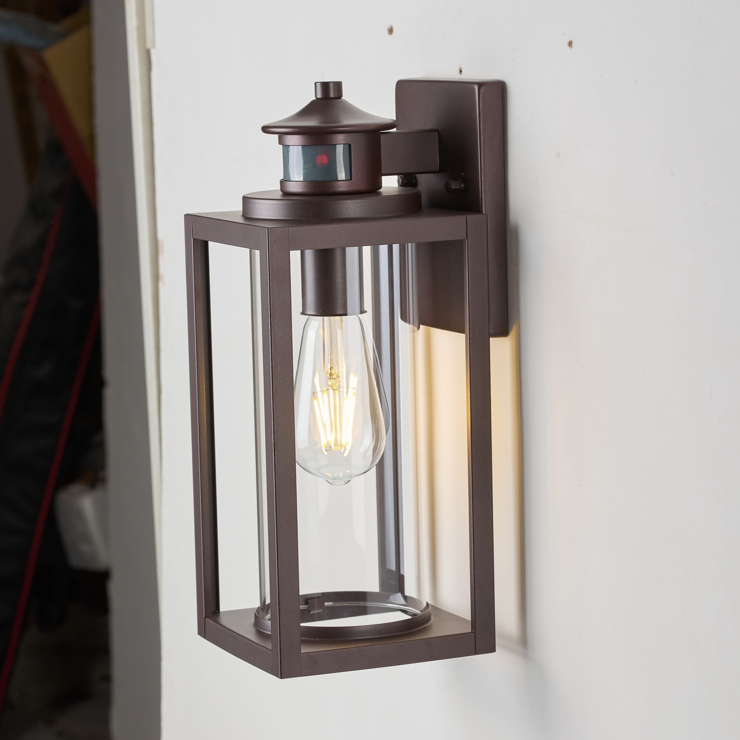 Oil rubbed bronze motion sensor outlet light