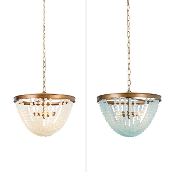 3 light beaded chandelier on sale