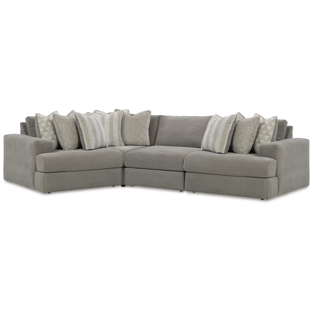 Signature Design by Ashley Avaliyah Gray 4-Piece Sectional - 126.5"W x 90.75"D x 37"H