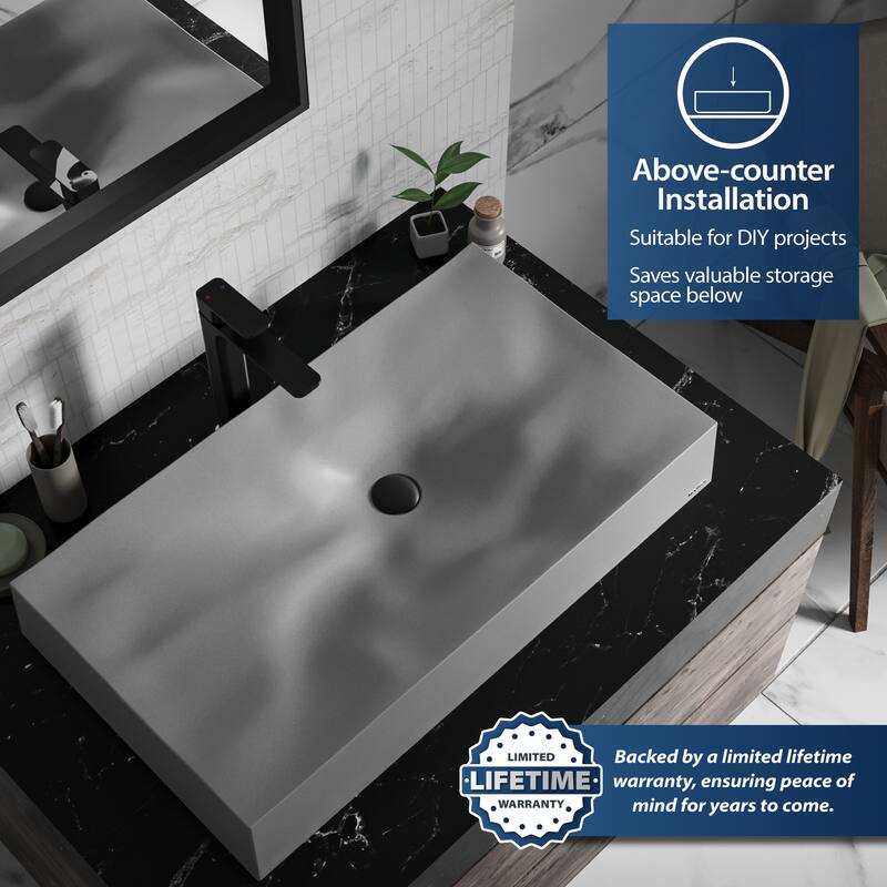 Karran Mirage Quartz 32 inch Bathroom Vessel Sink