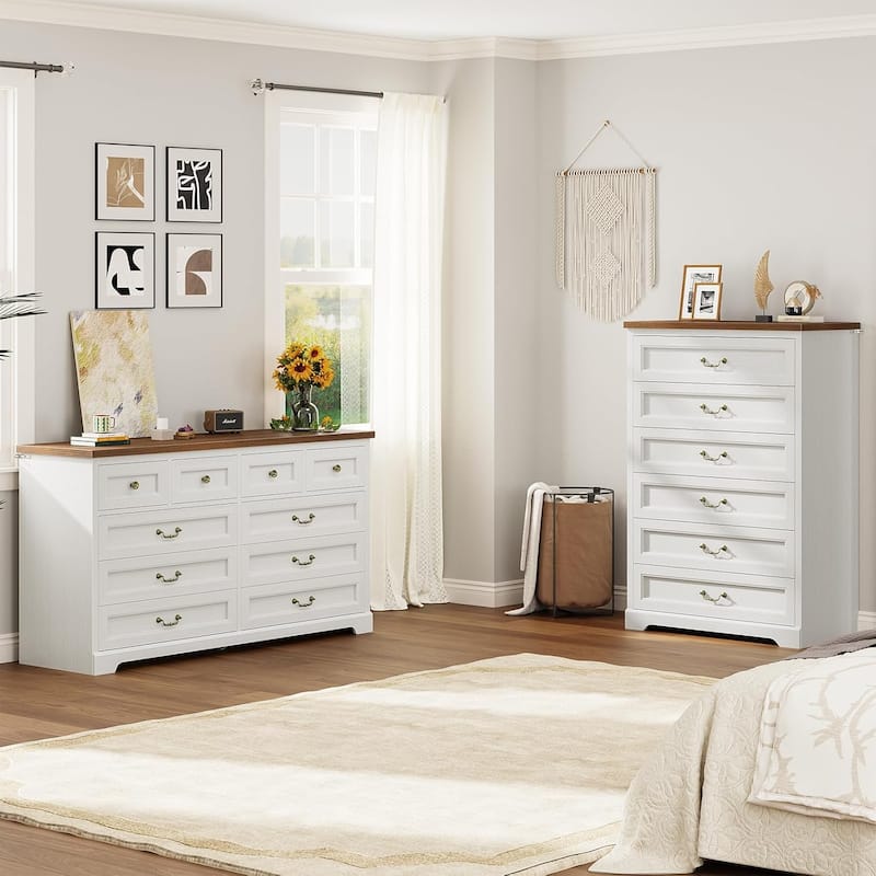 Farmhouse Drawers Dresser for Bedroom Storage Dressers Organizer