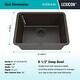 preview thumbnail 3 of 5, 23 Inch Lexicon Platinum Quartz Composite Drop-in Undermount Single Bowl Galaxy Mocha Kitchen Sink LP-2318-M-SO