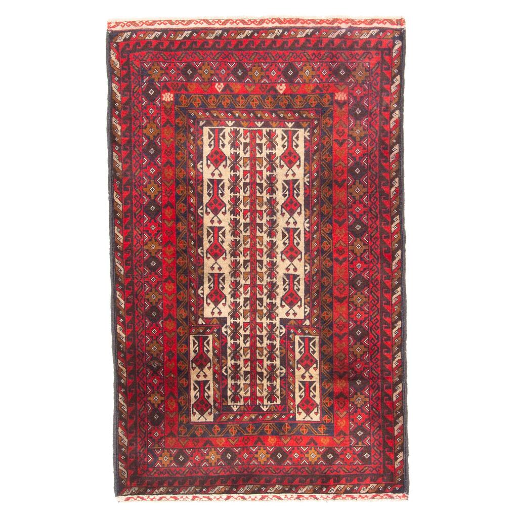 ECARPETGALLERY Hand-knotted Teimani Tan Wool Rug - 2'11 x 4'9