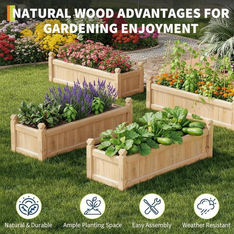 Elevated Wooden Raised Garden Bed