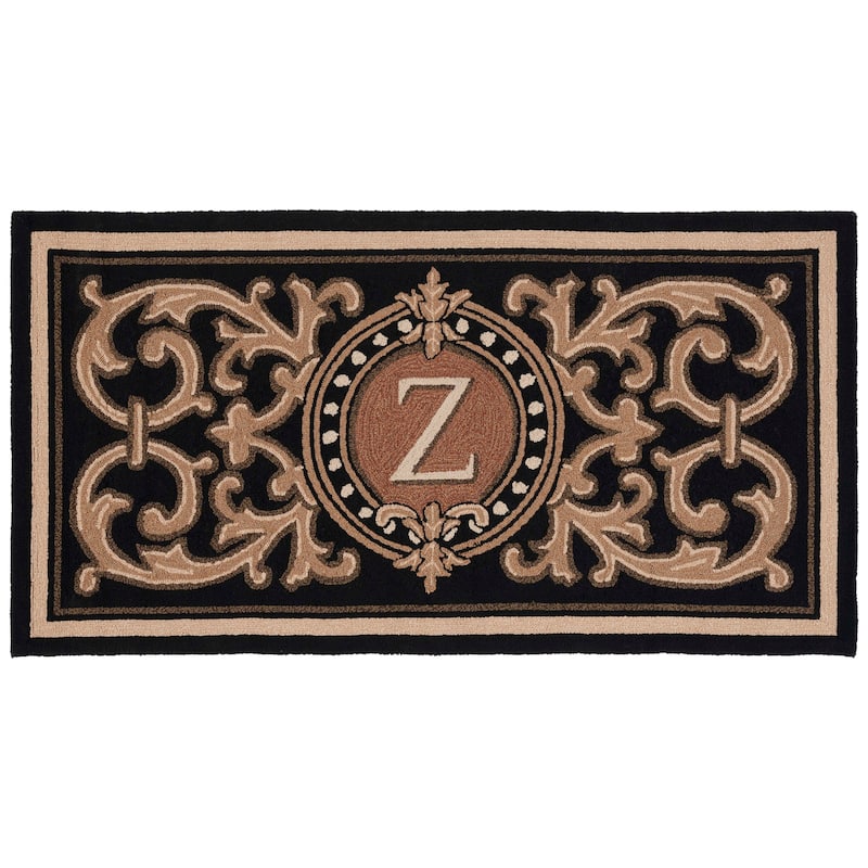 SAFAVIEH Handmade Monogram Gulcan Casual Rug - 3' x 6' - Black - Z