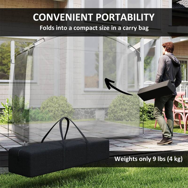 Oxford Bike Tent with Waterproof UV Protection and Pockets - 86.6" L x 59.1" W x 76.8" H
