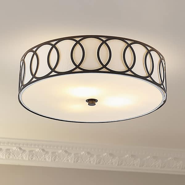 slide 2 of 16, JONATHAN Y Elizabeth Metal LED Flush Mount 3-Light - Oil Rubbed Bronze
