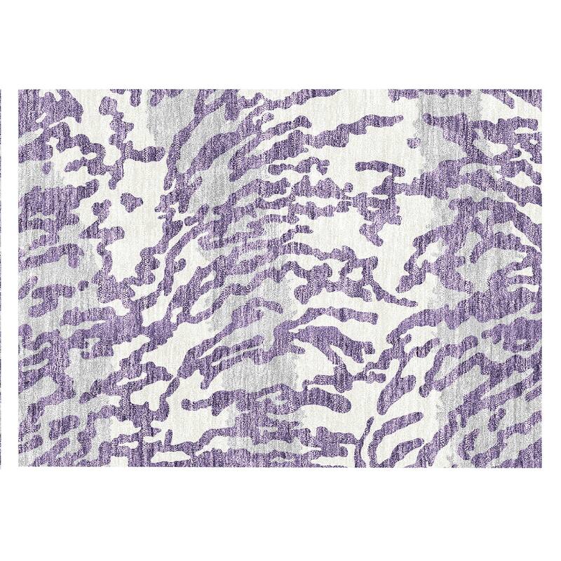 Machine Washable Indoor/ Outdoor Chantille Animal Print Abstract Rug