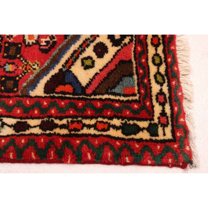 ECARPETGALLERY Hand-knotted Andelz Red Wool Rug - 2'5 x 9'2