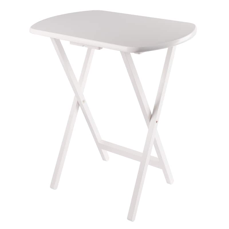 2pc Oversized Rectangular Snack Tables - 25.5" - White