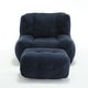 preview thumbnail 37 of 40, Modern Velvet Fabric Bean Bag Chair with Ottoman
