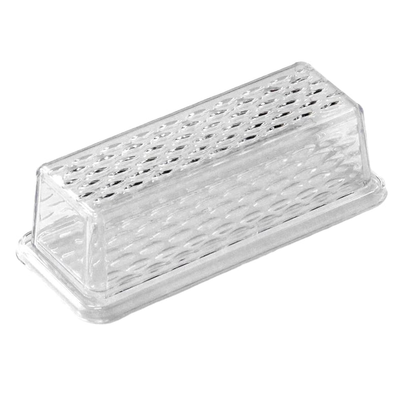Chef Craft Clear Plastic Butter Dish with Cover Lid - Holds a Standard Stick of Butter - 1 Pack