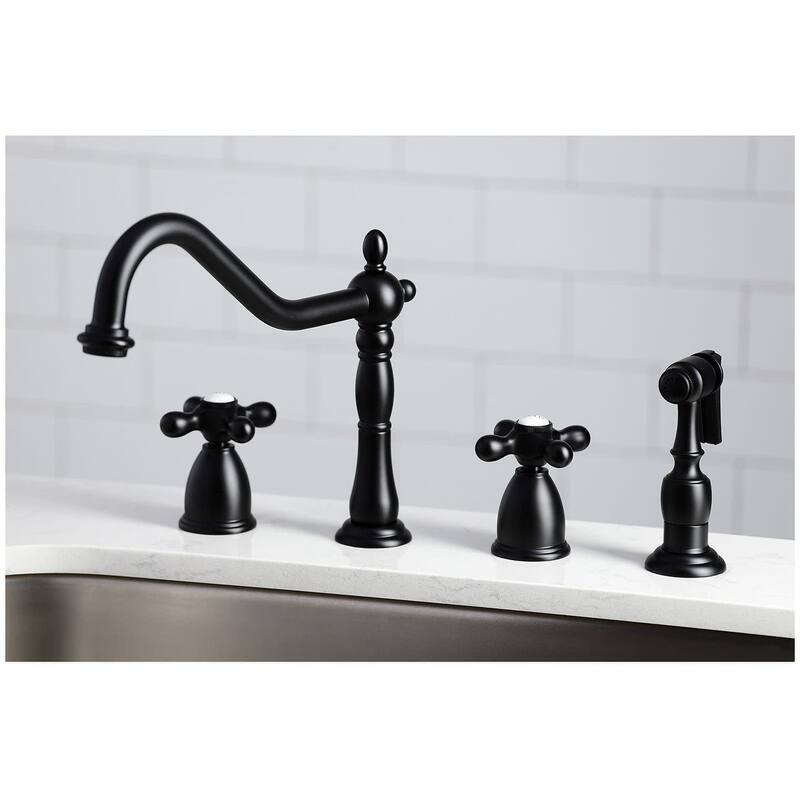 Kingston Brass Heritage 1.8 GPM Widespread Kitchen Faucet - Includes