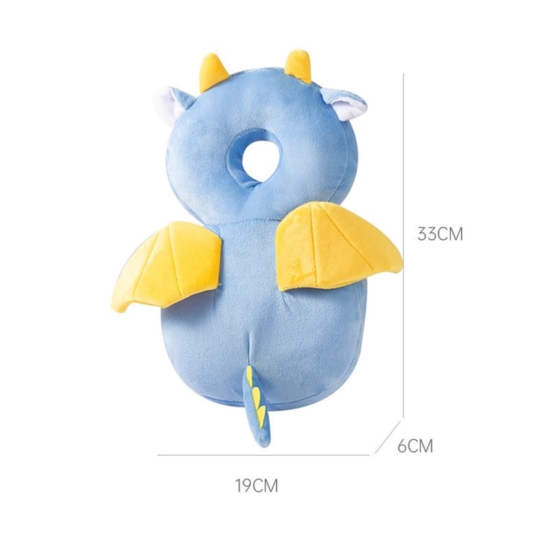 Toddler Baby Head Protection Cushion Cute Baby Walker Head Protector Toddler Adjustable Cartoon Back Protection Pillow