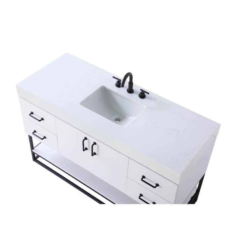 Elegant Lighting VF29254 Caroline 54" Free Standing Single Basin