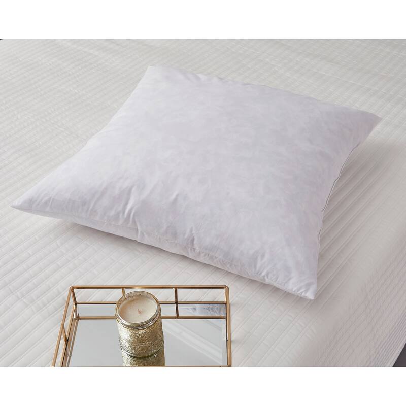 European Square 26 x 26 Inch Feather Pillows (Set of 2) White Bed Bath & Beyond 3840979