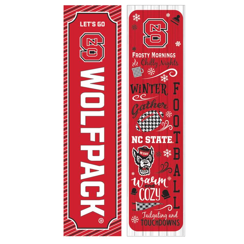 47" Double Sided Seasonal Porch Leaner, North Carolina State University - 47" x 11.25"