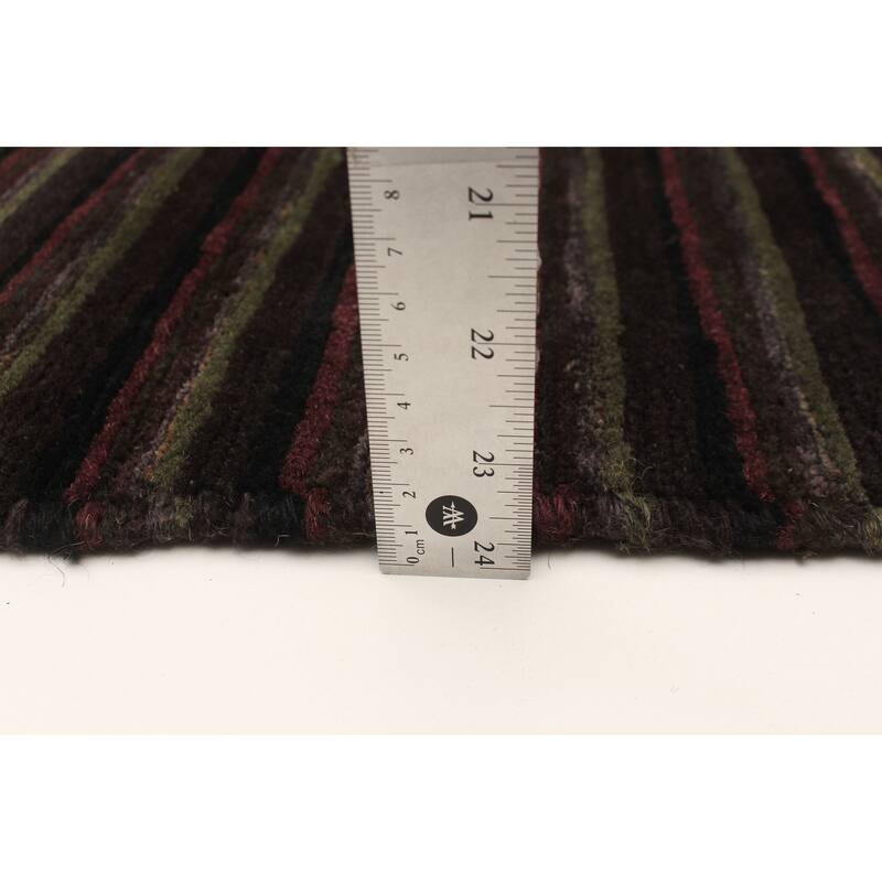 ECARPETGALLERY Hand-knotted Opulence Grey Viscose, Wool Rug - 2'10 x 11'7