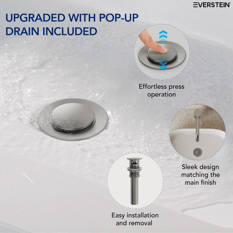 Modern Single Hole Bathroom Faucet,Deck Mount Sink Faucet