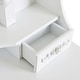 preview thumbnail 4 of 8, Rotation White Mirror Dressing Vanity Table Makeup Desk with Stool - (29.52 x 15.75 x 56.1)"