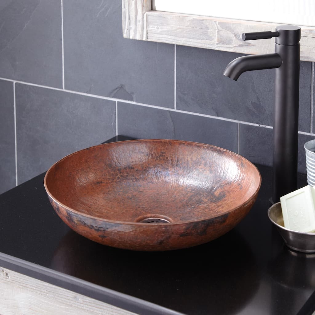 Maestro Sonata Petit Tempered Copper Vessel Bathroom Sink