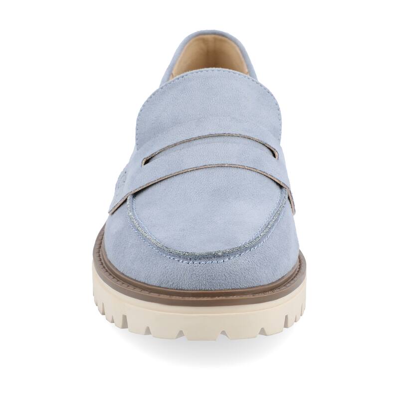 Journee Women's Wide Width Kenly Loafer - Blue - 11