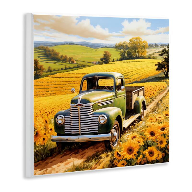 Stupell Truck Through Sunflower Field Wall Plaque Art Design By Heidi Kuntz