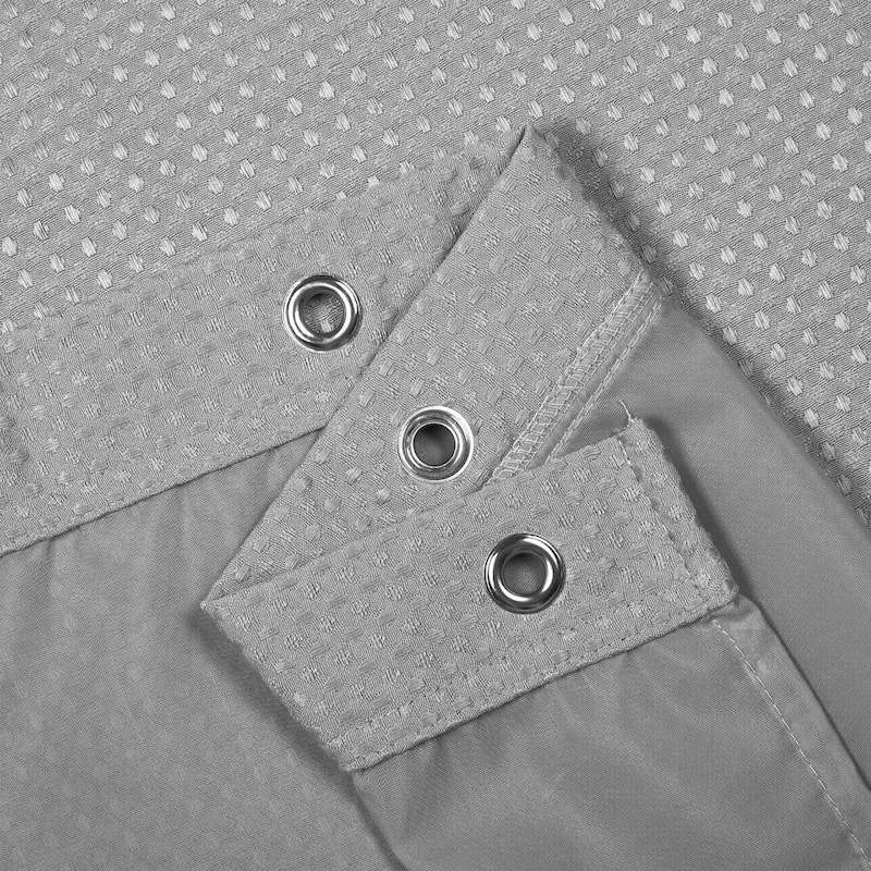 Waffle Weave Shower Curtain with Snap-in Liner 12 Hooks Included