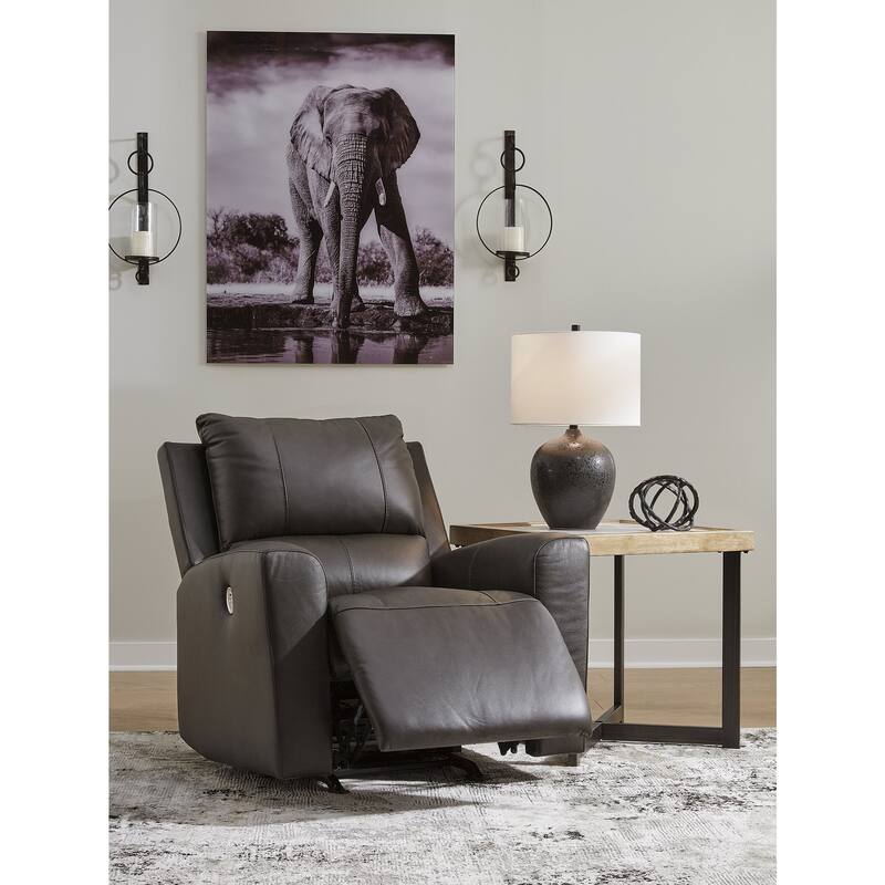 Signature Design by Ashley Boxmere Dark Brown Power Rocker Recliner