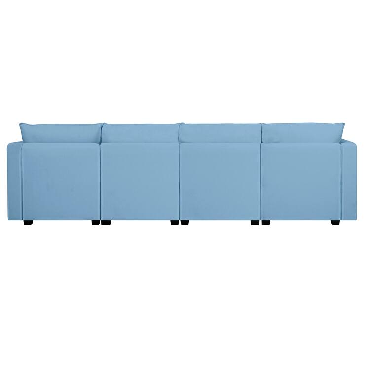 Modern DIY Collection - Convertible Modular Sectional Sofa - Linen Sofa Couch for Living Room Apartment Office