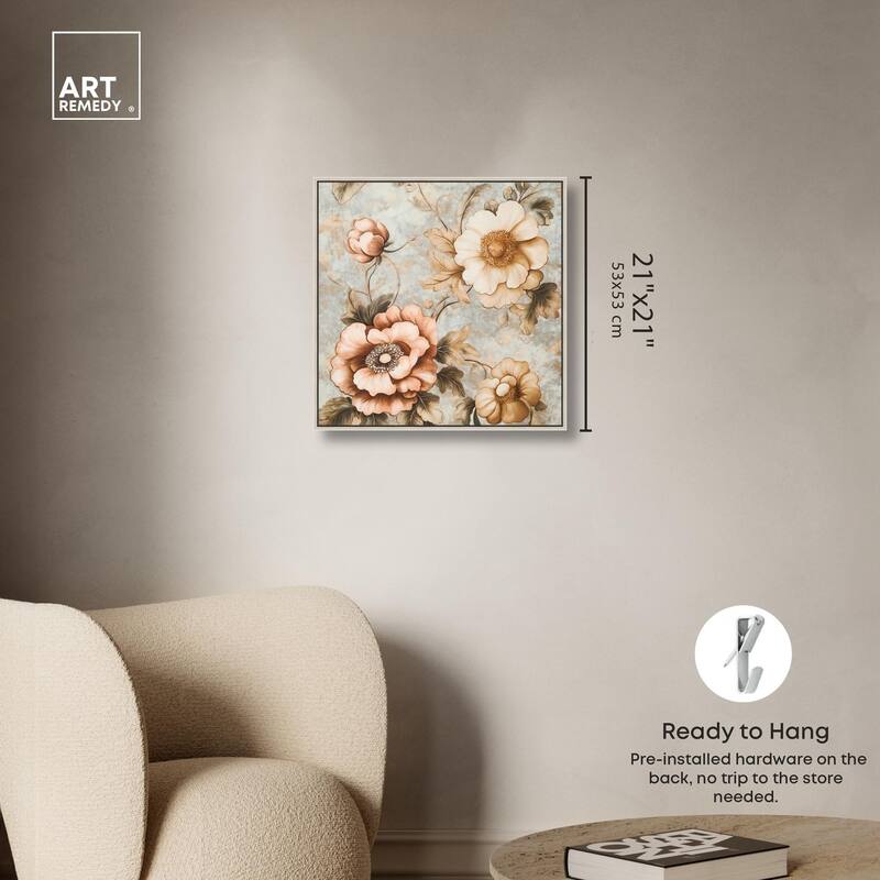 Retro Rose I Canvas by Art Remedy