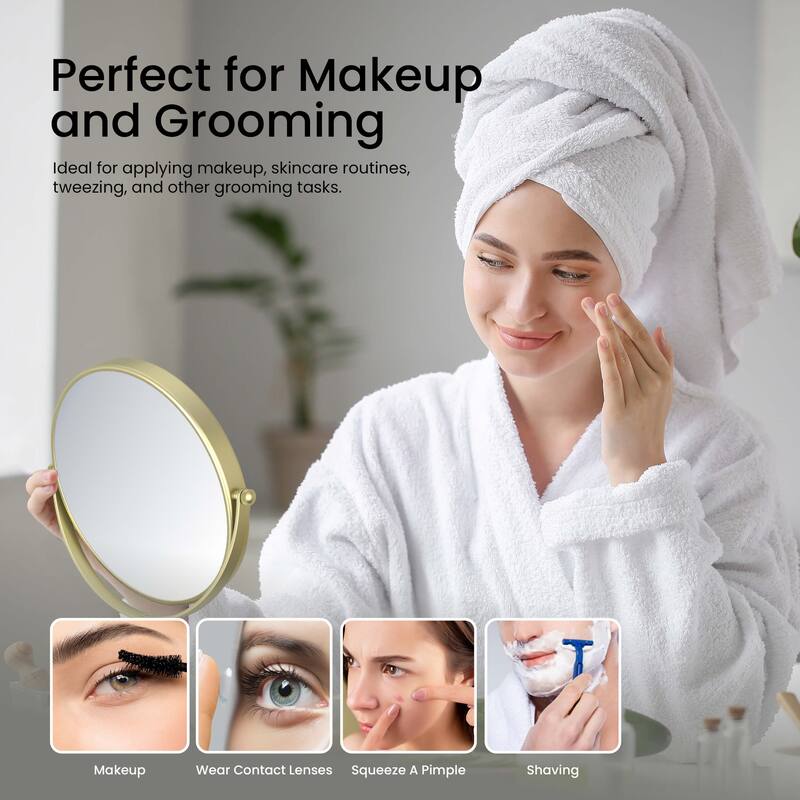 Circular Free Standing Magnifying Make Up Mirror