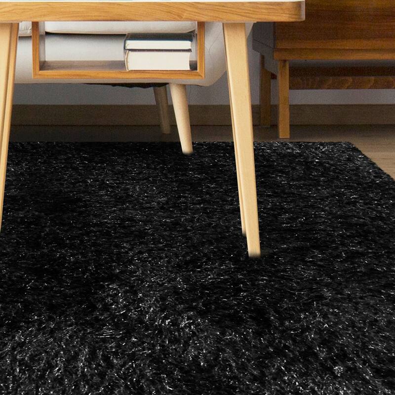 Superior Hand-tufted Plush Solid Shag Indoor Area Rug