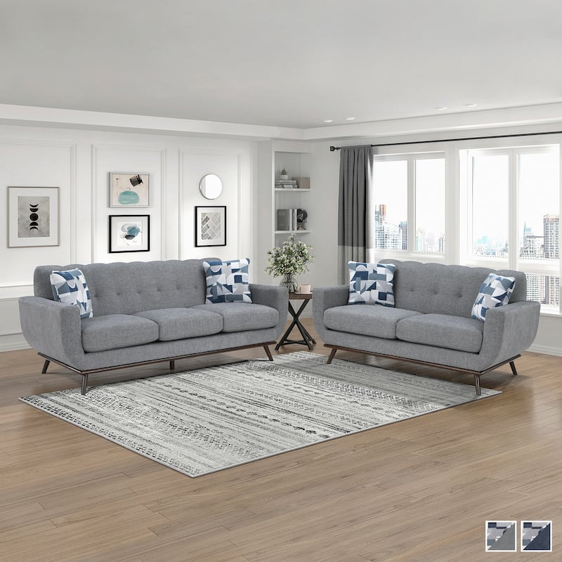 Tarsilla 2-Piece Chenille Living Room Sofa Set