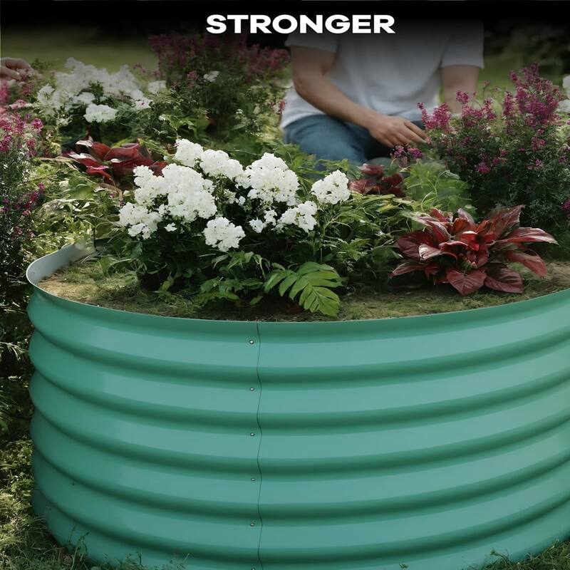4-ft W x 8-ft L x 2-ft H Green Metal Raised Garden Bed(2-Pack)