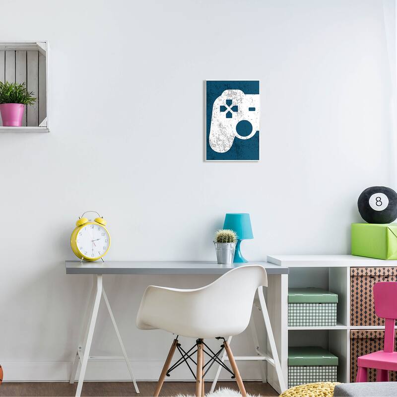 Stupell Distressed Game Controller Shape Wall Plaque Art, Design by Kim Allen