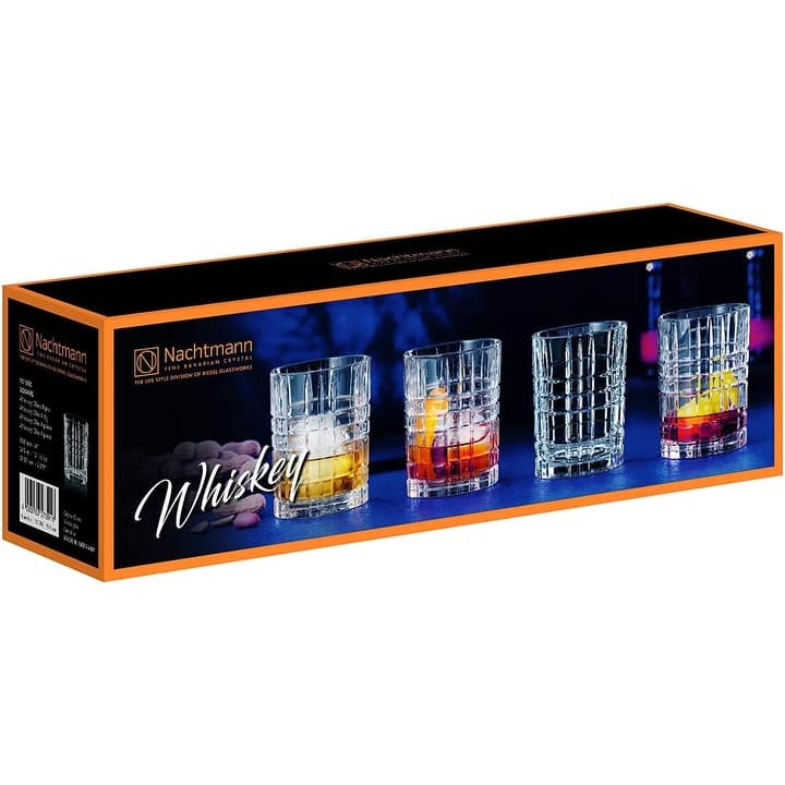 Nachtmann Set of 4 Square Series Whisky Glasses - 12.16 oz.