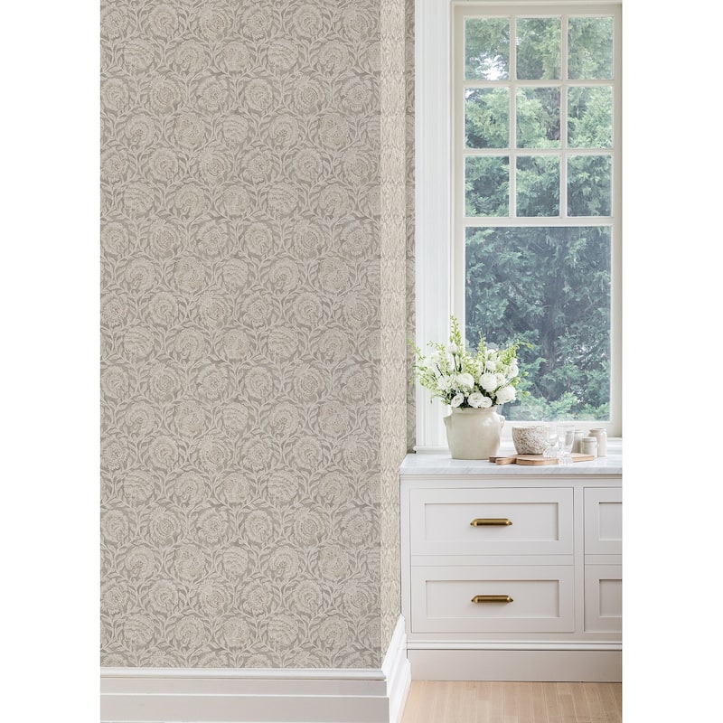 NuWallpaper Nabela Noor Home Aliviya Peppercorn Peel and Stick Wallpaper