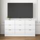 9 drawer dresser white modern 9 Drawer Dresser with No Handle Design, Modern White Matte Wood Dresser for  Bedroom, Storage Chest of Drawers for Living Room, Hallway, Entryway