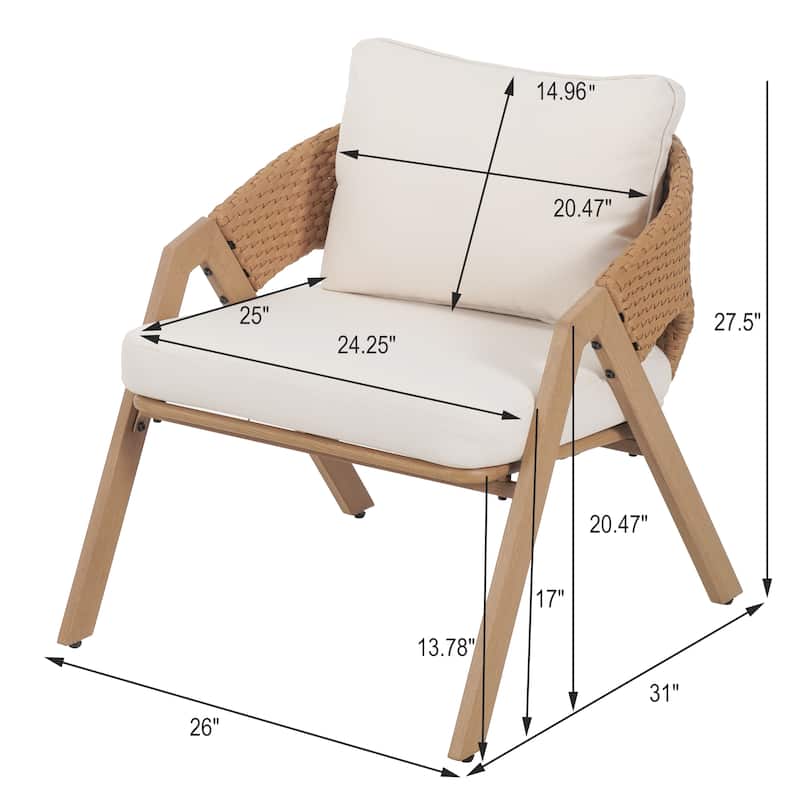 Christopher Knight Home - Eulalia Outdoor Wicker Rattan Chair (Set of 2)